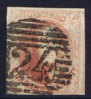 Belgium: 1851  OBP Nr 8 Used / Obl    Cancel Nr 24 - 1851-1857 Medaglioni (6/8)