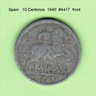 SPAIN   10  CENTIMOS   1940  (KM # 766) - 10 Centimos