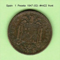 SPAIN  1  PESETA   1947 (52)  (KM # 775) - 1 Peseta