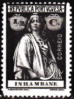 INHAMBANE - 1914, Ceres  - 1/2 C.  Papel Pontinhado.  D. 15 X 14   * MH   MUNDIFIL  Nº 72a - Inhambane
