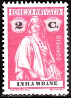 INHAMBANE - 1914, Ceres  - 2 C.  Pap. Porc. Médio.  D. 15 X 14  * MH   MUNDIFIL  Nº 75 - Inhambane