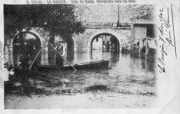 LE POUZIN CRUE DU RHONE NAVIGATION DANS LES RUES ANIMEE CARTE PRECURSEUR - Le Pouzin