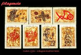 USADOS. CUBA. 1970-05 DIBUJOS RUPESTRES - Oblitérés