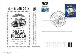 Czech Republic - 2014 - International Philatelic Exhibition Praga Piccola - Card With Exhibition Postmark And Hologram - Postcards