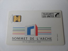 SOMMET DE L ARCHE 14 18 JUILLET 1989 USED CARD - Interner Gebrauch