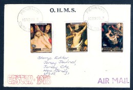 090051 Sc 101-103 EASTER 1978  - FDC - O.H.M.S. - CDS PENRHYN // COOK ISLANDS  ART/PAINTING/RELIGOUS - Penrhyn