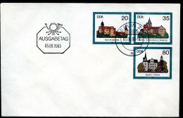DDR U2 UMSCHLAG Burgen Der DDR Sost. 1985 Kat. 5,00 - Enveloppes - Oblitérées