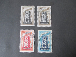 Luxemburg Europa 1956 Satz Gestempelt Und Nr. 555 Postfrisch! Hoher Katalogwert!! Ordentliche Qualität! - Unused Stamps
