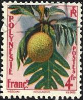 POLYNESIE FRANCAISE PLANT FRUIT FOOD 4 FRANCS STAMP ISSUED 1970's(?) SG18 USED READ DESCRIPTION !! - Gebraucht