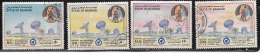 Bahrain Used 1994, Set Of 4,  Satellite Earth Station, Dish Antenna - Bahrein (1965-...)