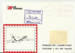 PORTUGAL ERST FLUG 1983 - Covers & Documents