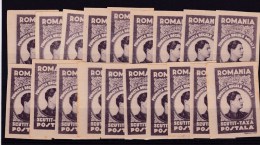 1947 Romania Roumanie Rumanien - King Michael 19v., Free Tax Values Imperf. Stamps As Scan - Ongebruikt