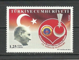 Turkey; 2014 175th Anniv. Of The Foundation Of The Gendarmerie General Command - Unused Stamps