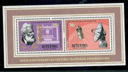 011104 Sc 144a MNH CENTENARY OF FIRST TELEPHONE CALL BY ALEXANDER GRAHAM BELL - Aitutaki