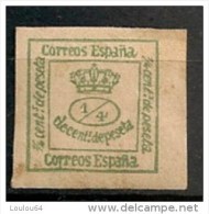 Timbres - Espagne - 1872-1873 - 1/4 - N° 130 - - Oblitérés