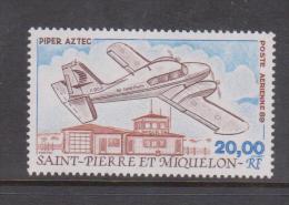 St Pierre & Miquelon 1989 Airmail 20 Fr Piper Aztec Plane MNH - Nuovi