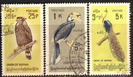 BURMA  - LOT  BIRDS  - Used - Myanmar (Burma 1948-...)