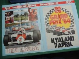 POSTER AUTOSPRINT NIKI LAUDA KYALAMI 7 APRILE 1984 GRAND PRIX F1 NATIONAL B3 - Car Racing - F1