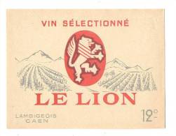 Etiquettes De Vin  Sélectionné   Le Lion  -  Lambigeois  à  Caen  (14) - Leeuwen
