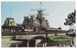 STEAM RAILROAD - WALT DISNEY WORLD ORLANDO FL - 1970s Postcard - MAGIC KINGDOM TOUR - Disneyworld