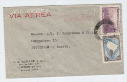 Argentina/Sweden AIRMAIL CONDOR COVER 1938 - Luchtpost