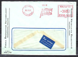 Lette Avec Cachet EMA De HELSINKI Le 25 3 1957  Sur Enveloppe  Commerciale PUBLICITAIRE - Storia Postale