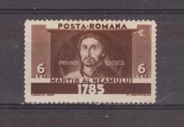 1935  150 ANNIV. DE LA REVOLTE EN TRANSYLVANIE  Mi No 482 Et  YV No 478 - Ongebruikt