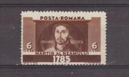 1935  150 ANNIV. DE LA REVOLTE EN TRANSYLVANIE  Mi No 482 Et  YV No 478 - Ongebruikt