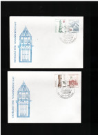 DDR - 21 1 1986 2 FDC DENKMALE DER WASSERWIRTSCHAFT - Agua