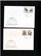 DDR -27 5 1986 2 FDC 125 JAHRE DRESDNER ZOO - 1981-1990