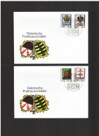 DDR - 6 2 1990 2 FDC HISTORISCHE POSTHAUSSCHILDER - 1981-1990