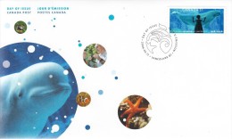 Canada FDC Scott #2157 51c Child, Beluga Whale - Vancouver Aquarium 50th Anniversary - 2001-2010