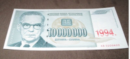 Yugoslavia 10.000.000 Dinara 1994.UNC - Yougoslavie