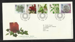 GB 2002 QE2 FDC Christmas H/S Pmk.( K463 ) - 2001-2010 Dezimalausgaben