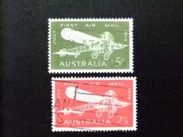AUSTRALIA - AUSTRALIE - 1964 - CINQUANTENAIRE DU VOL MELBOURNE / SYDNEY - YVERT & TELLIER Nº PA 12 / 13º F - Usados