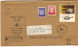 ISRAELE - ISRAEL - 1968 - Registered Air Mail - Viaggiata Da Jerusalem Per New York, USA - Lettres & Documents