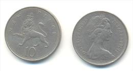 GRAN BRETAGNA  10 PENCE  ANNO 1969 - 10 Pence & 10 New Pence