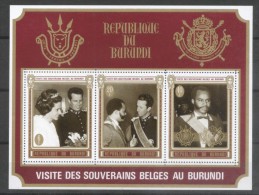 Burundi 1970 Belgian Royal Visit Perf. Sheet MNH DA.110 - Unused Stamps