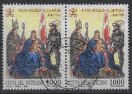 VATICANO  1993  Hans Holbein  L. 1000 Coppia Usato / Used - Oblitérés