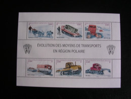 TAAF- Bloc évolution Desmoyens De Transports En Région Polaire -YT 560 à 565 - Hojas Bloque