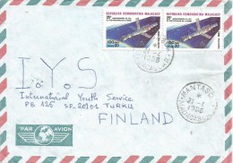 Madagascar 1988 Mantaso Space Station Sputnik Cover - Afrique