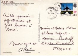 Beau Timbre  / CP , Carte , Postcard Du 23 Mars 76 Pour La France - Seychellen (1976-...)