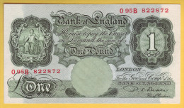 ROYAUME UNI - GRANDE BRETAGNE - Billet De 1 Pound. (1949-55). Pick: 369b. SUP - 1 Pound