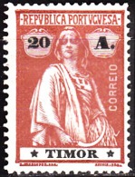 TIMOR - 1914,  Ceres.  20 A. (l-l)  D. 15 X 14  Pap. Porcelana.  * MH  MUNDIFIL  Nº 171 - Timor