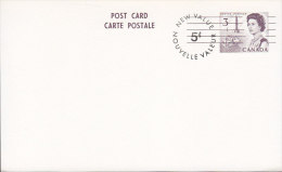 Canada Postal Stationery Ganzsache Entier 5 C / 3 C Overprinted NEW VALUE / NOUVELLE VALEUR Queen Elizabeth II. Revalued - 1953-.... Regno Di Elizabeth II