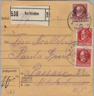 Heimat DE BAY HARTKIRCHEN 1918-11-21 Paketkarte - Covers & Documents