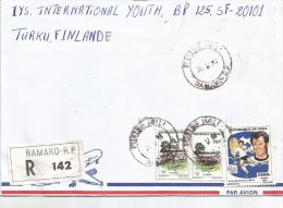 Mali 1998 Bamako World Cup Football Soccer USA Beckenbauer Germany Registered Cover - 1994 – États-Unis