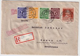 All. Bes. 1947,Reco, Seltene Mischfrankatur Gleicher Stufen !  , #1034 - Storia Postale