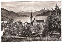 Suisse-Weggis (Greppen-Vitznau-Luzern- Lucerne)-1950-MIT NIEDERBAUEN-OBERBAUEN UND SCHWALMIS-Belle Oblitération (v. Scan - Greppen