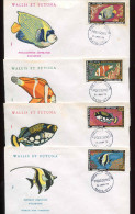 0496 - Wallis -  1er Jour   - Série 76 à 79 - Poissons - FDC